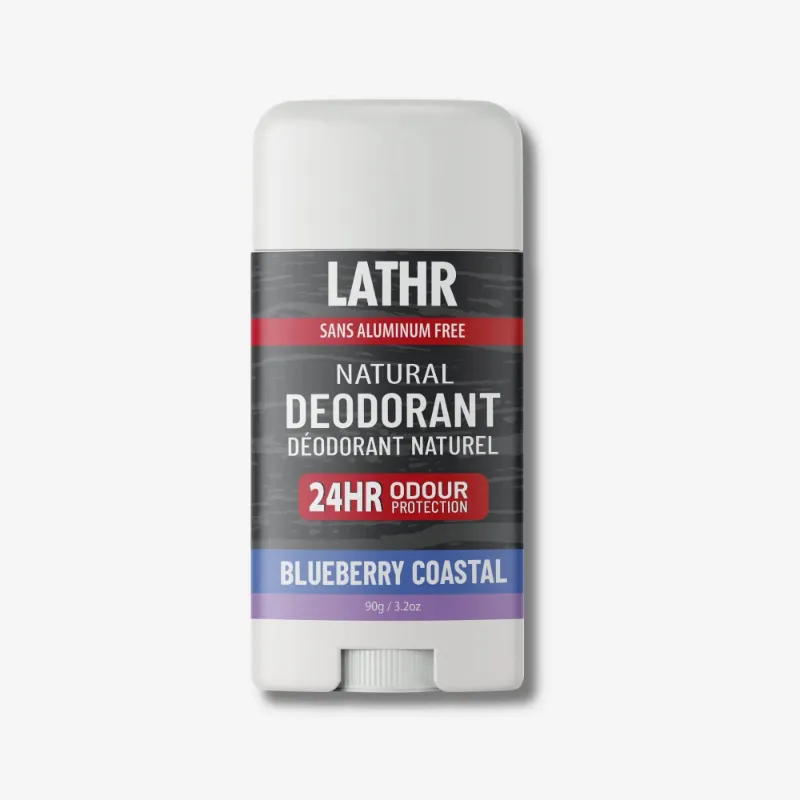 LATHR Natural Deodorant Blueberry Coastal with blueberry and pastry scent
