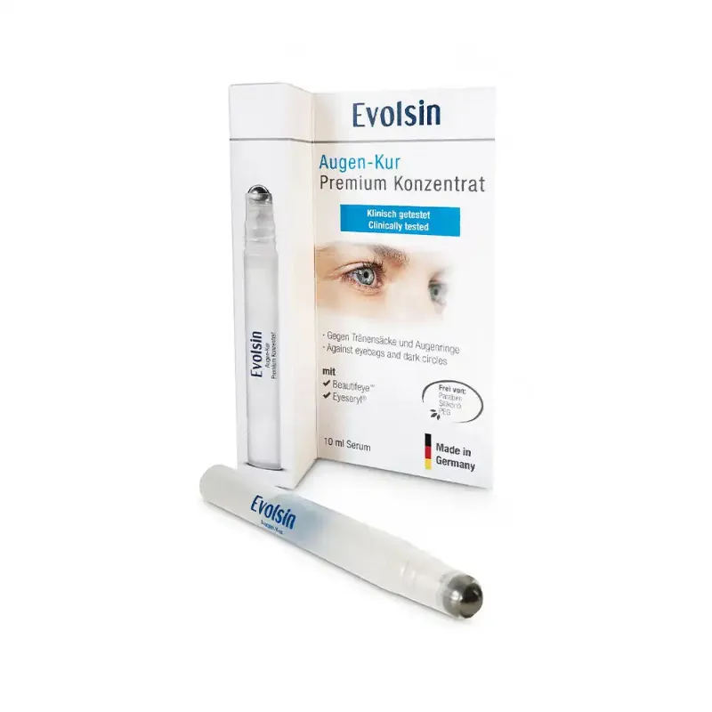 Evolsin Medical Augen Kur Premium Konzentrat 10ml roll-on eye serum for dark circles