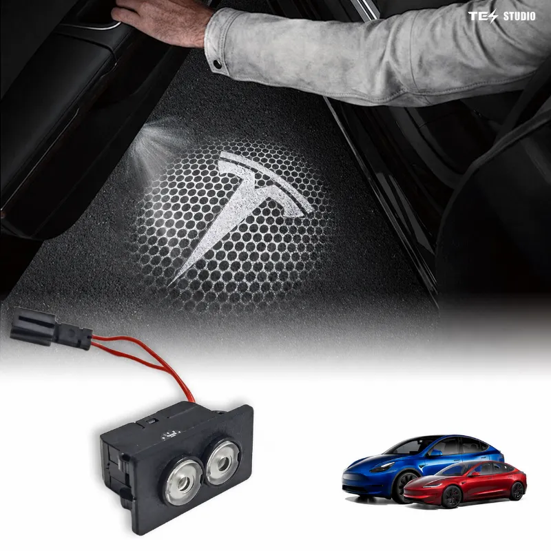 Tesstudio 3D Dynamic Door Projection Lights For Tesla Model Y Juniper Model 3/Y/S/X casting ground image