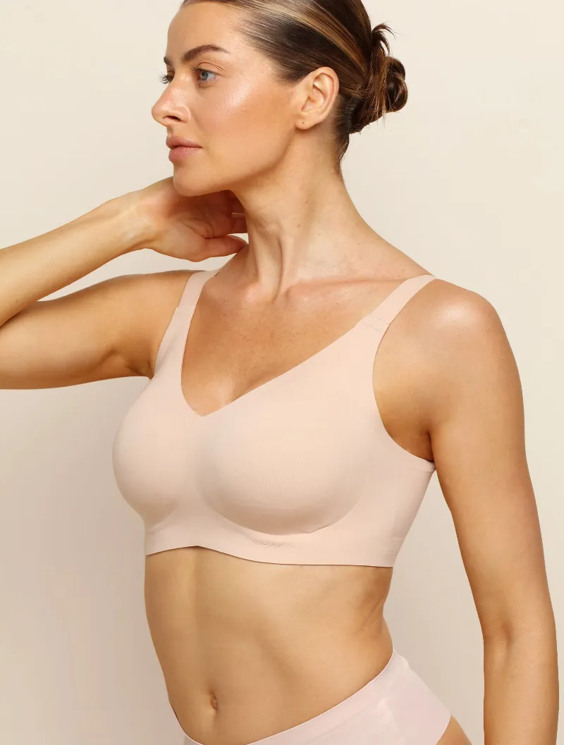 Comfelie 3D Perforated Deep Cups Comfortable Bra showing perforated cup material and deep coverage