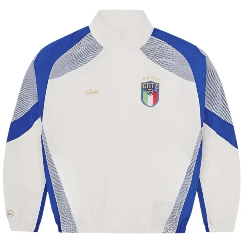 AfewVibe Corteiz RTW Italia Olympic Shuku Jacket White Blue track jacket