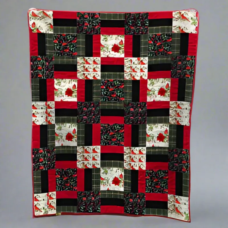 Boho Blanket Poinsettia Parade Quilt Pattern cover showing a holiday poinsettia quilt design