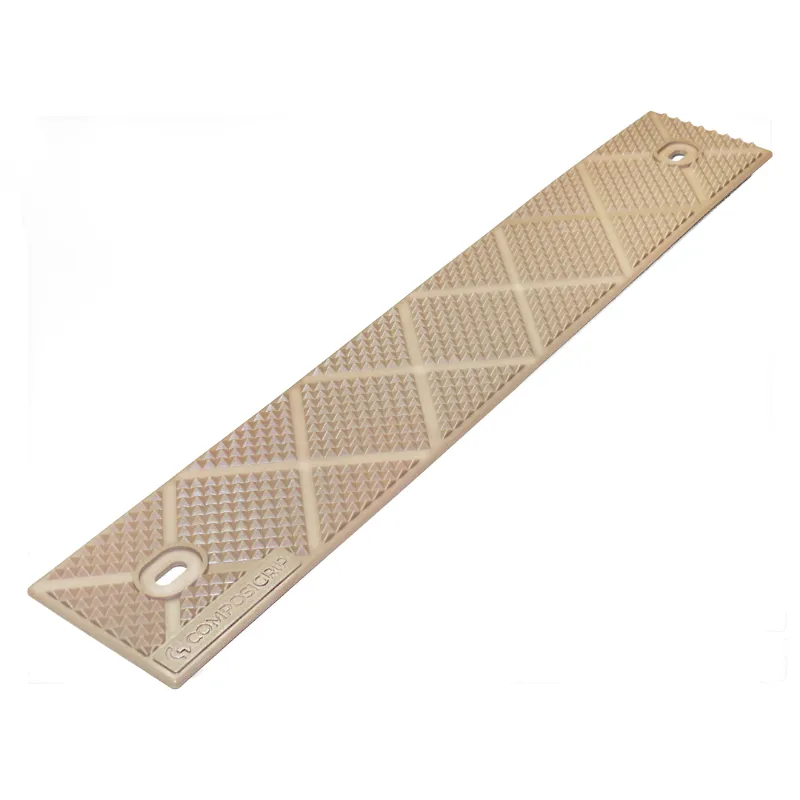 ComposiGrip Beige Non-Slip Stair Strips, 2-inch wide anti-slip safety strips shown on steps