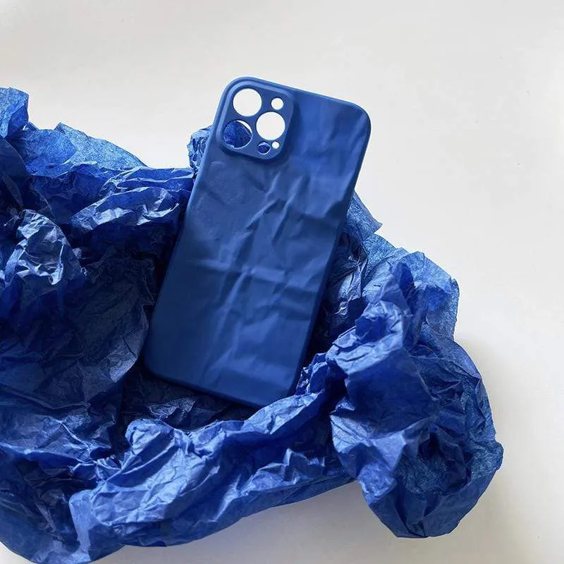 Techypop Klein Blue Minimalism Wrinkled Protective Designer iPhone Case