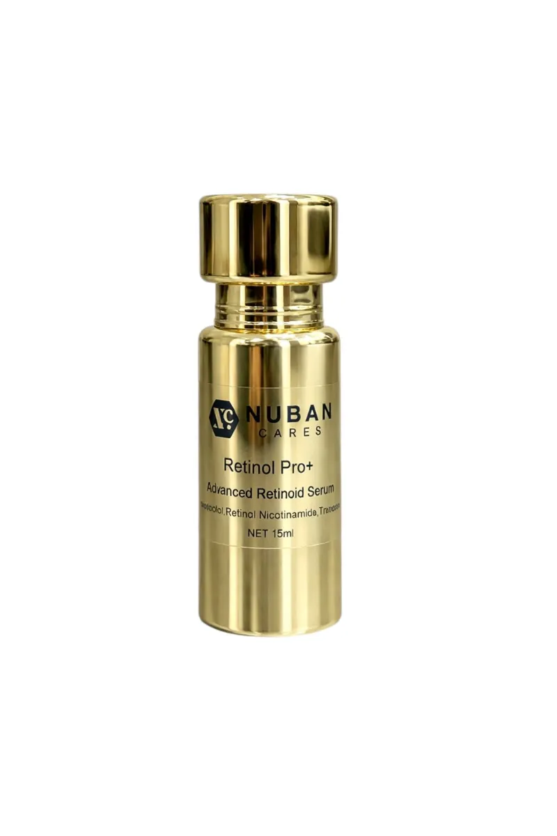 Nuban Beauty Retinol Pro+ Advanced Retinoid Serum bottle photographed on a clean surface