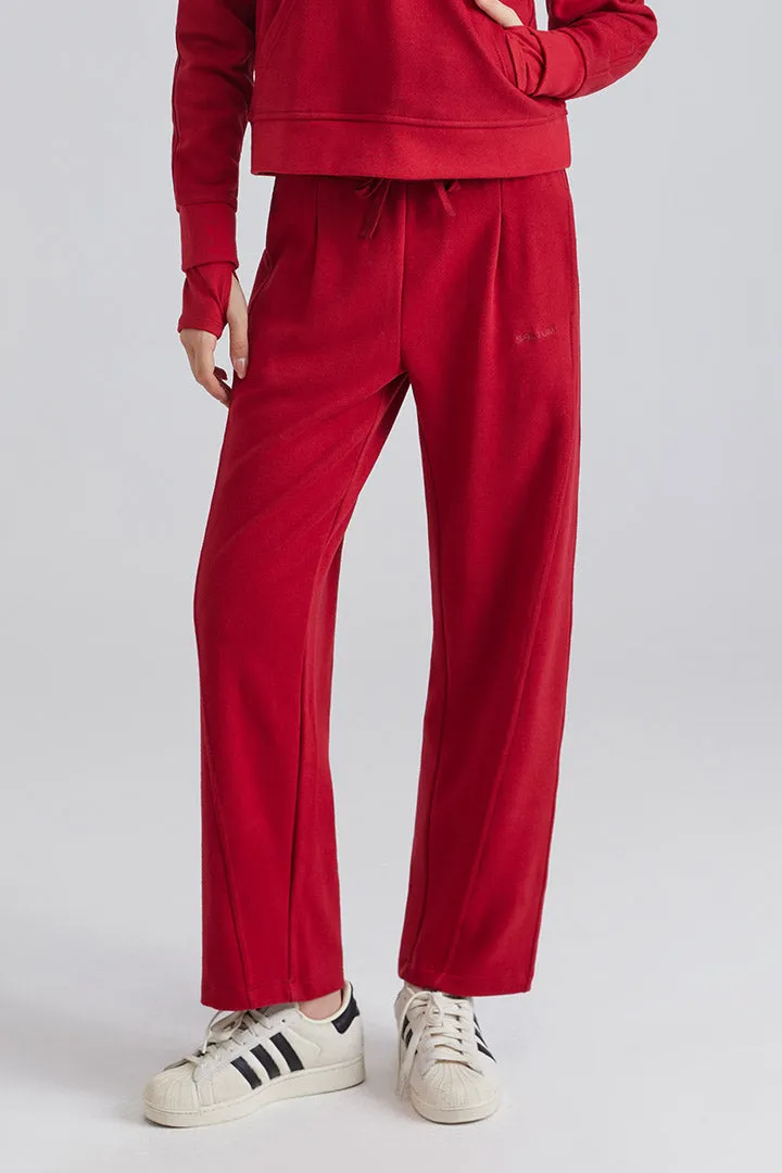 SALTUM Casual Wide-Leg Sweatpants with Drawstring featuring high-waist fit and banana-shaped silhouette