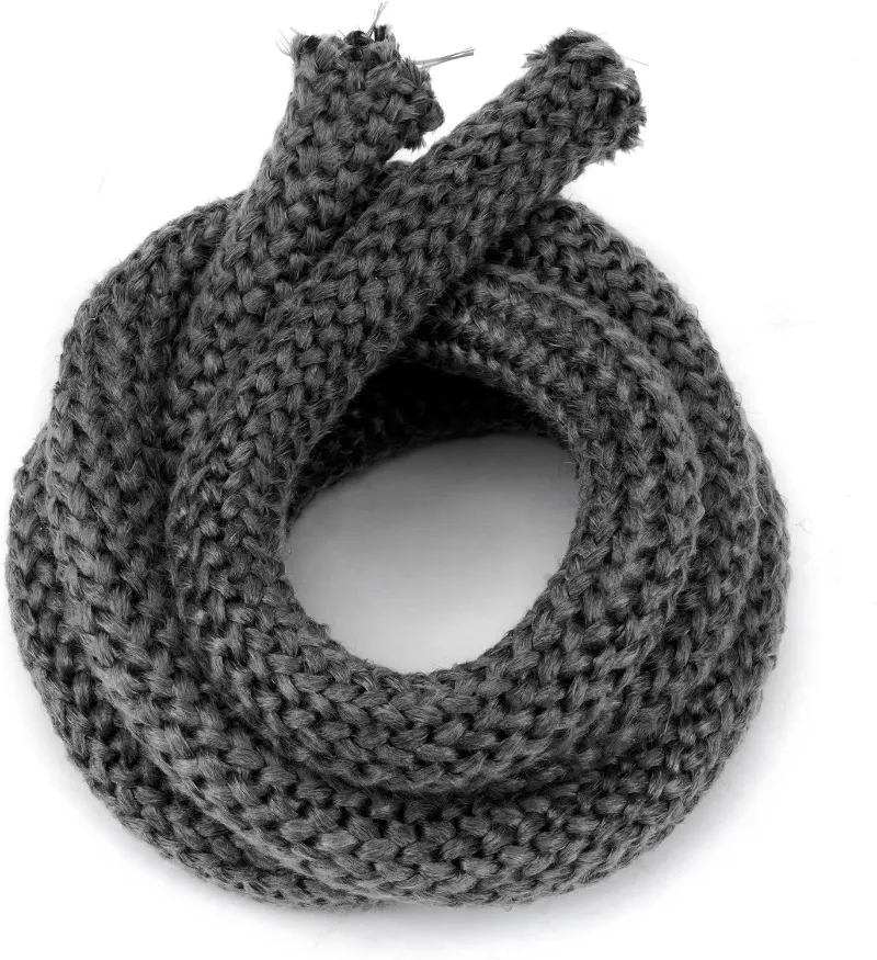 GrillPartsReplacement 1 inch x 84 inch rope wood stove replacement gasket, graphite impregnated fiberglass
