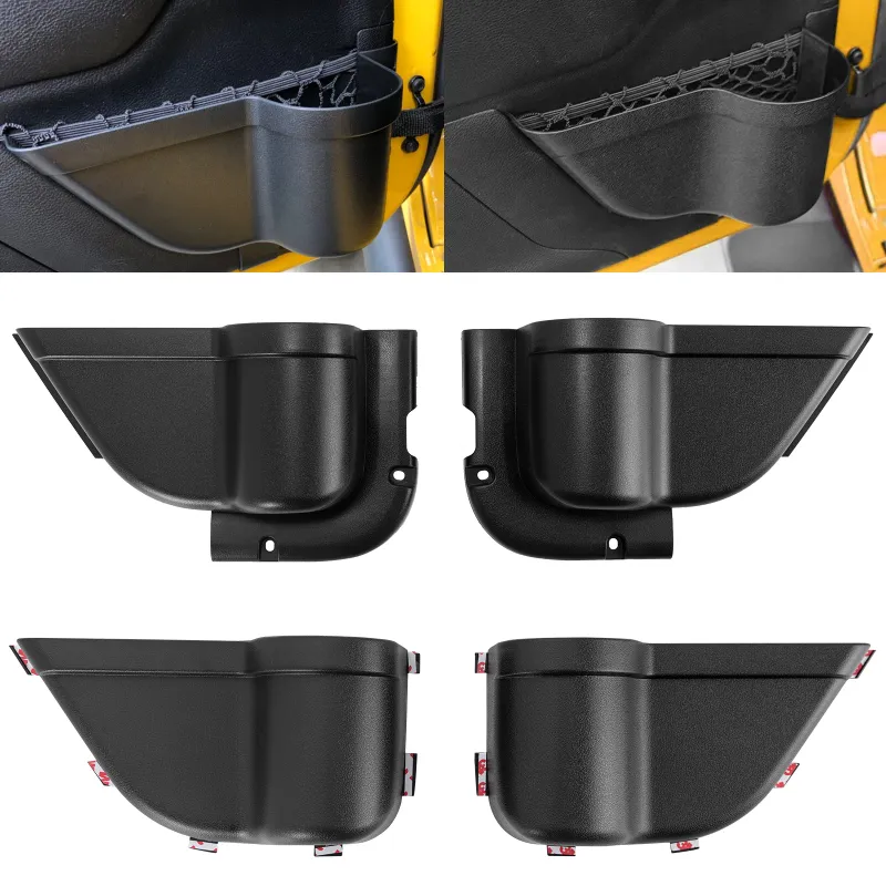 Sunpie ABS Front and Rear Door Storage Box for Jeep Wrangler JK JKU 4-piece set