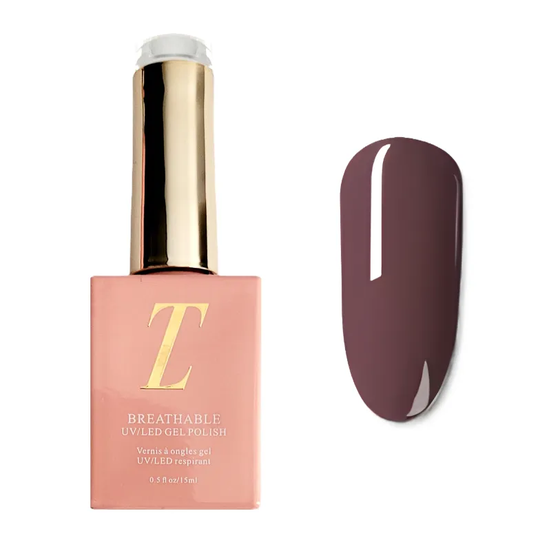 Tuesday in Love Secret Kiss dark chocolate brown halal UV gel nail polish bottle