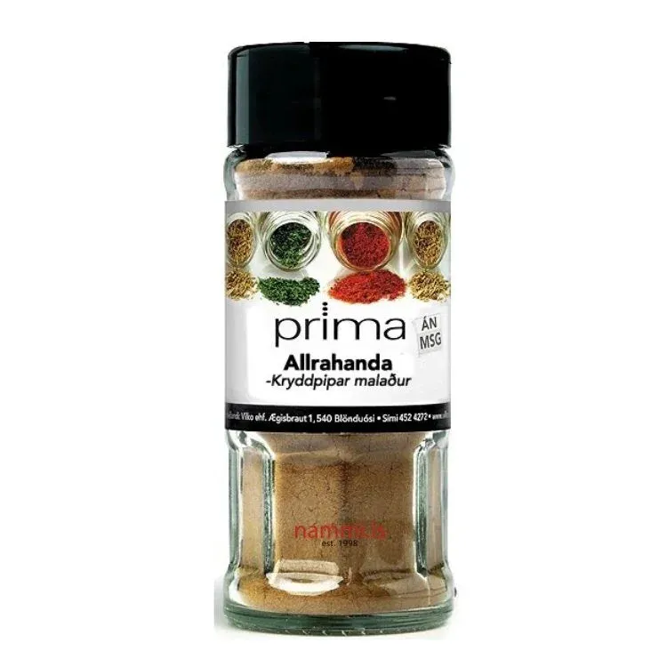 Nammi Allrahanda Spices 75g container, premium Icelandic ground pepper blend