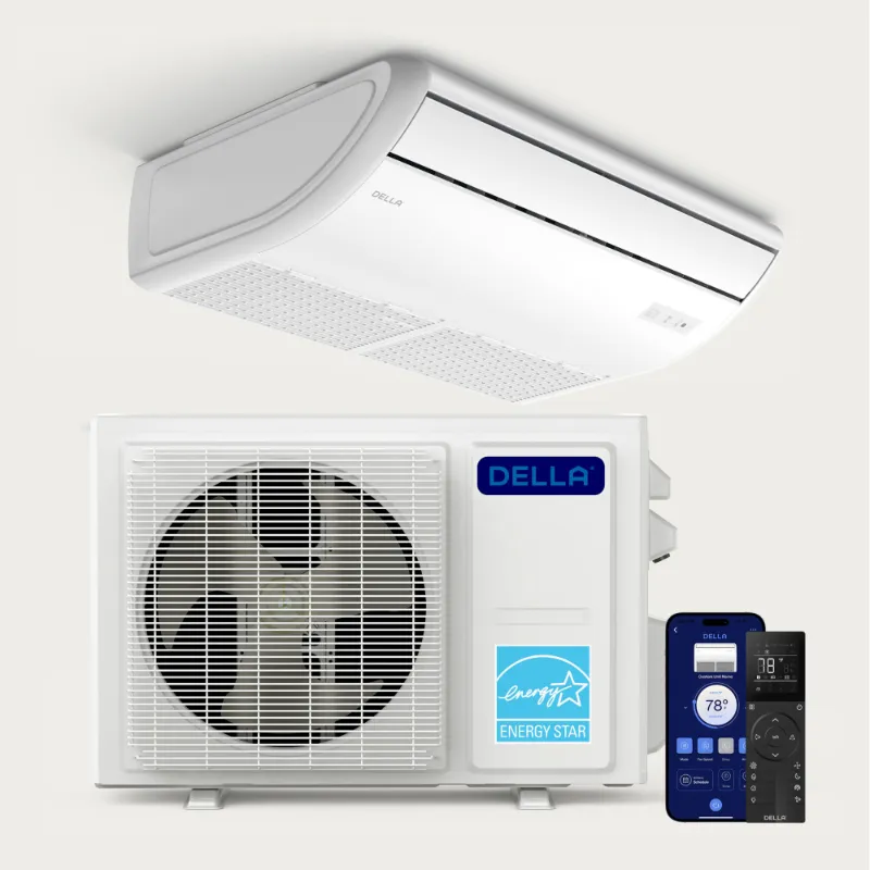 Della Home 18000 BTU Floor Mounted Mini Split AC indoor unit with wide vents