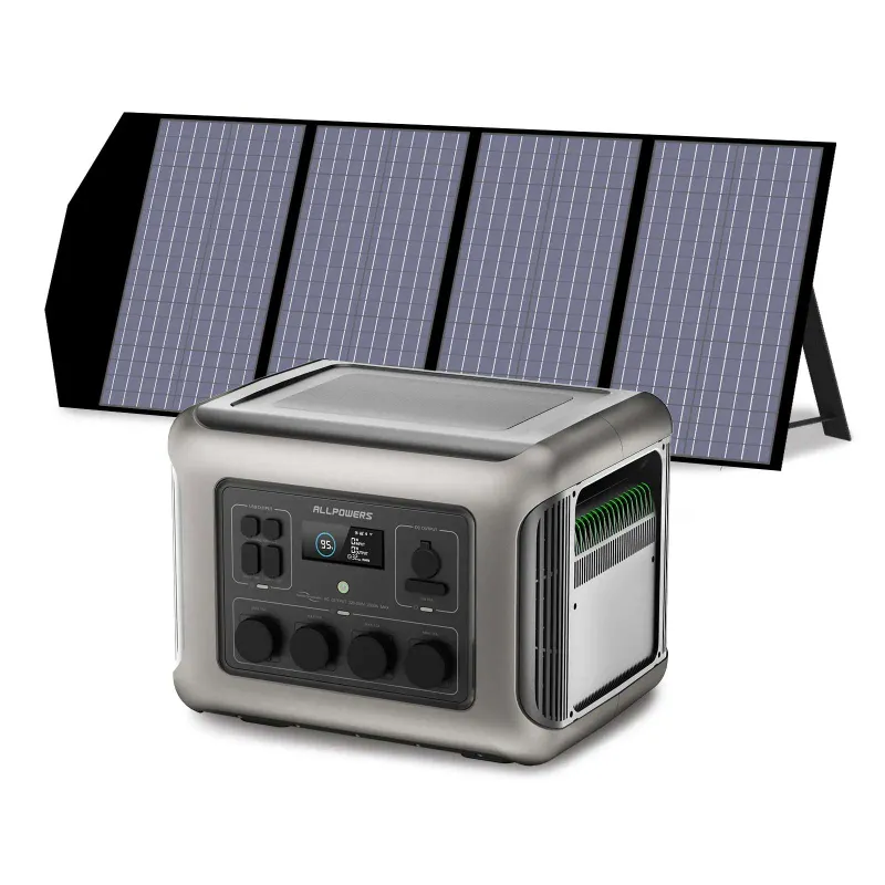 ALLPOWERS ES Generador Solar 2500W R2500 with SP029 140W solar panel bundle