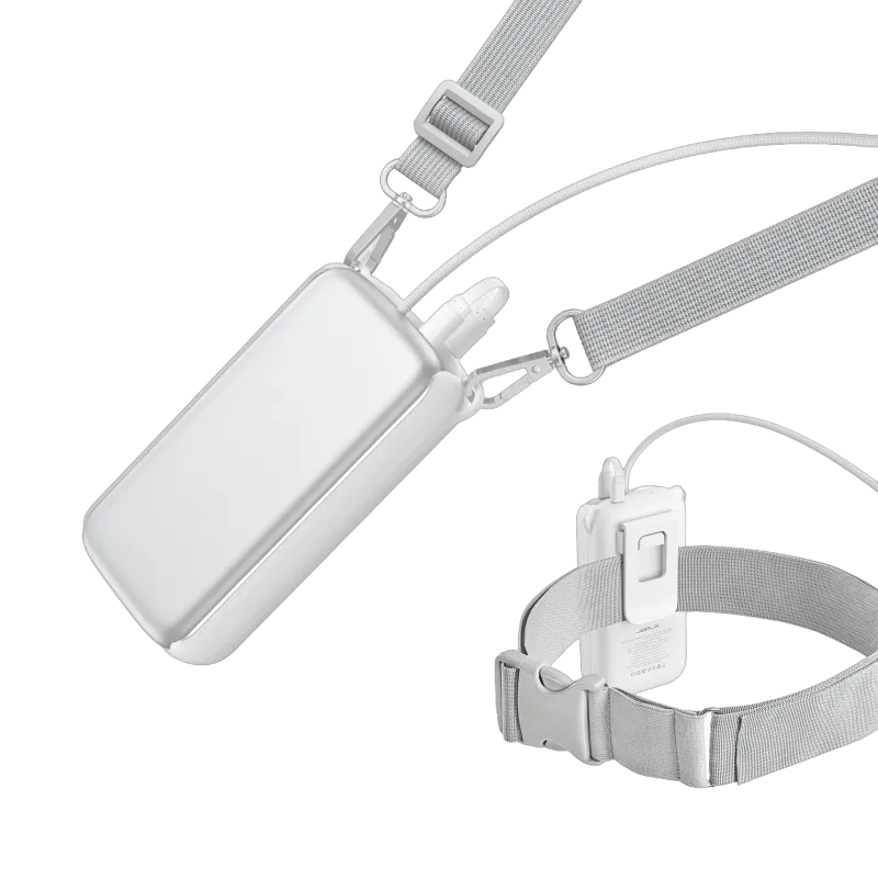 JSAUX Battery Built-In Easy Carrier for Apple Vision Pro with clip and lanyard system