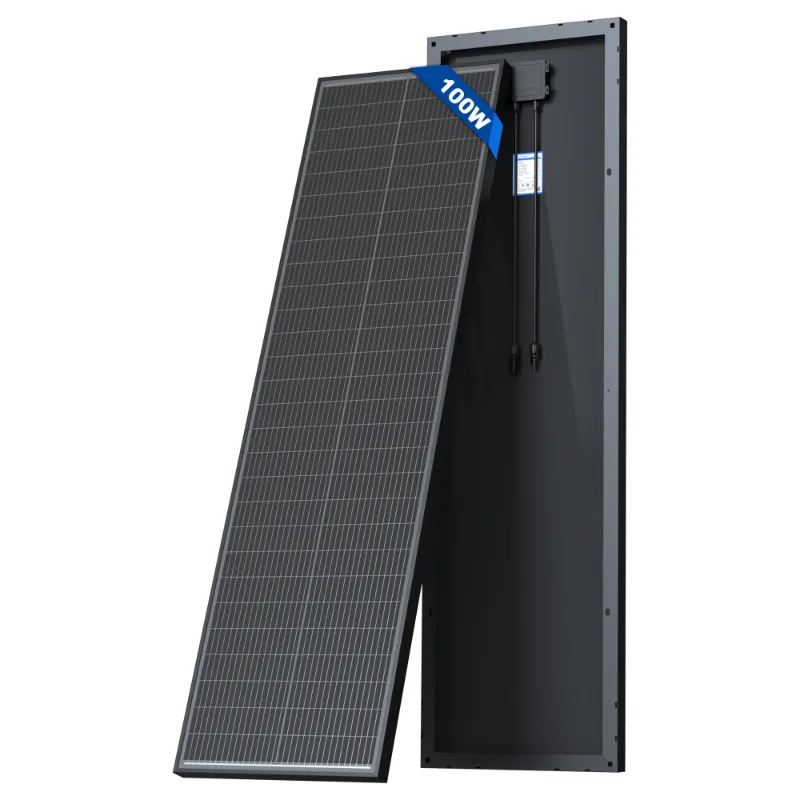ACOPOWER 100 Watt 12 Vlot Slim Solar Panel with narrow design for RV roof installation