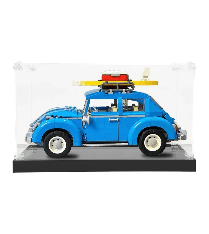 ICUANUTY Display Case for LEGO Creator Volkswagen Beetle 10252, clear acrylic flat-pack