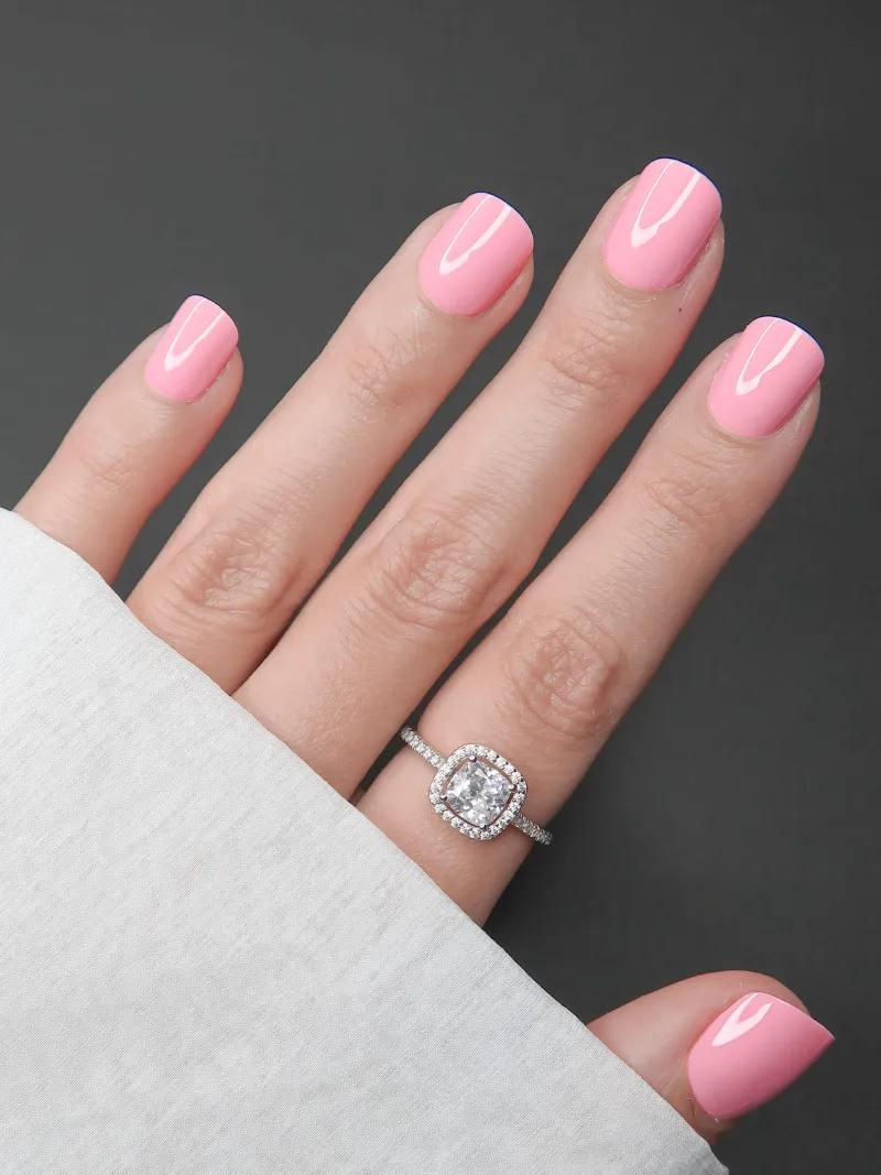 Roxy Nails Paris Bohemian press on nails in extra extra short square with warm dusty rose color