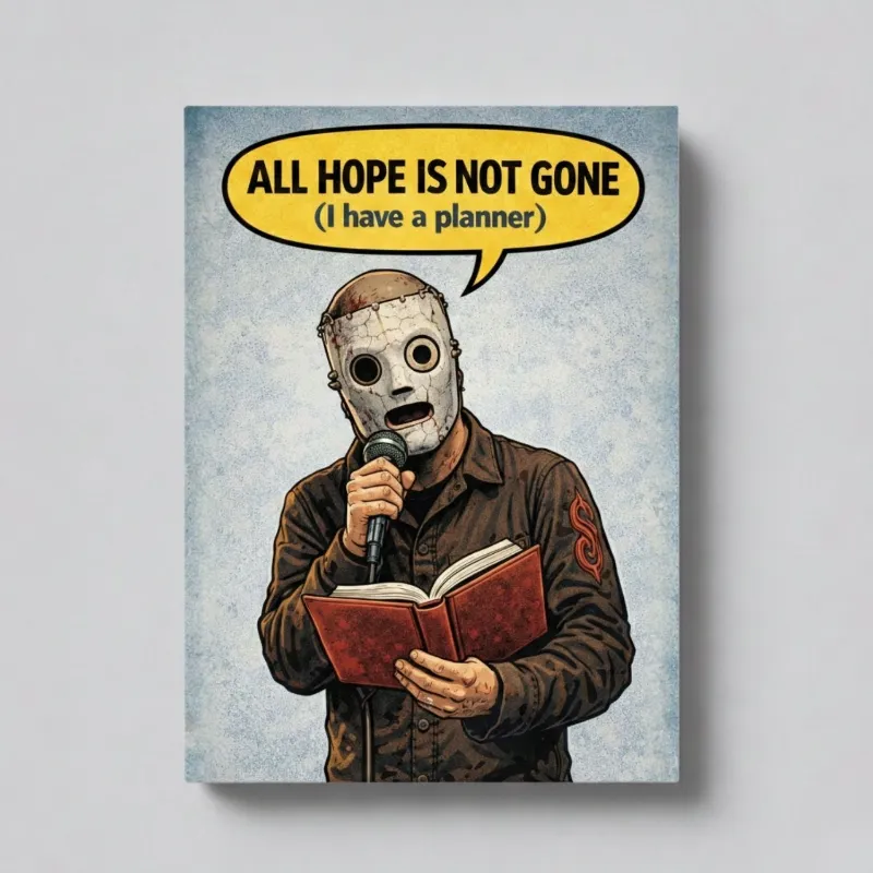 The Banyan Tee US All Hope Is Not Gone Planner, closed cover displayed flat