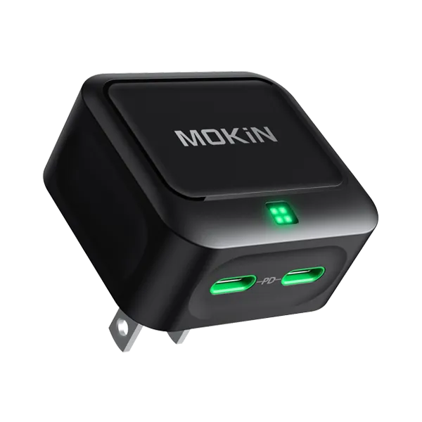 MOKiN Mini 40W Dual USB-C Wall Charger compact adapter with two USB-C ports