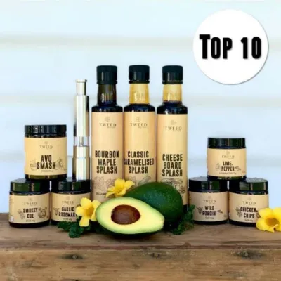 Tweed Real Food The Collective Gift Hamper with ten best-selling seasonings, vinegars and rubs