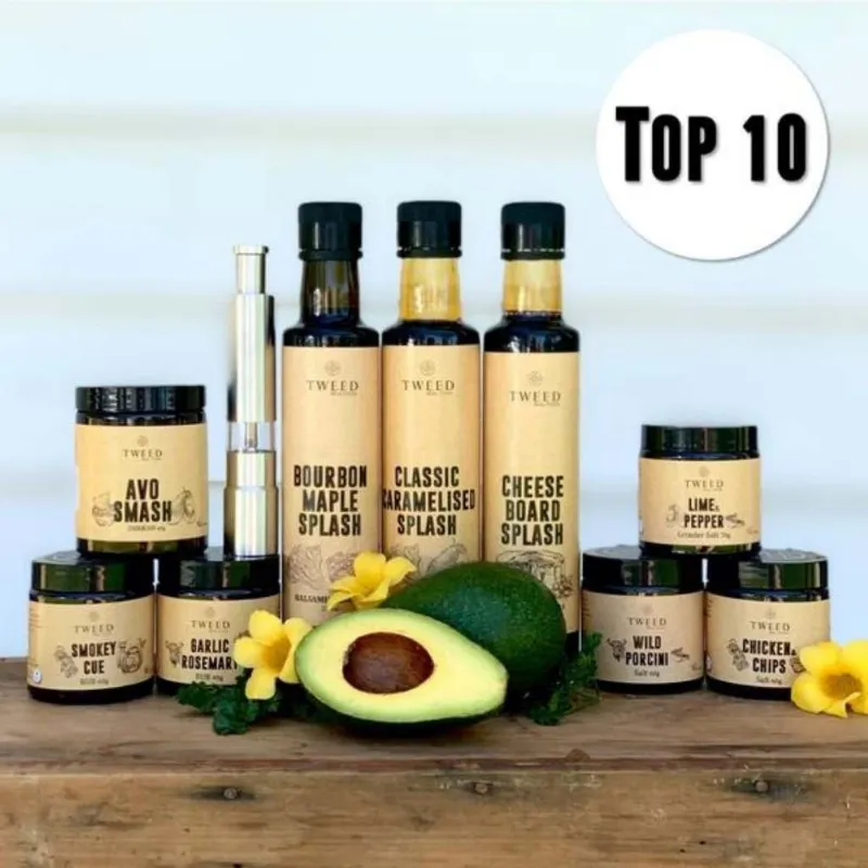 Tweed Real Food The Collective Gift Hamper with ten best-selling seasonings, vinegars and rubs
