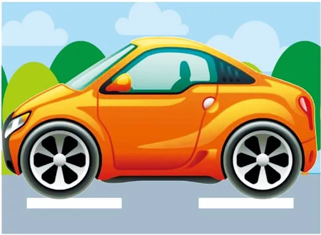 Varvikas 5D Diamond Painting Small Car, canvas with bright yellow car and simple background