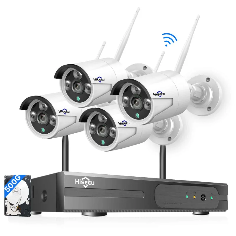 Hiseeu 5MP wireless security camera with IP66 waterproof rating