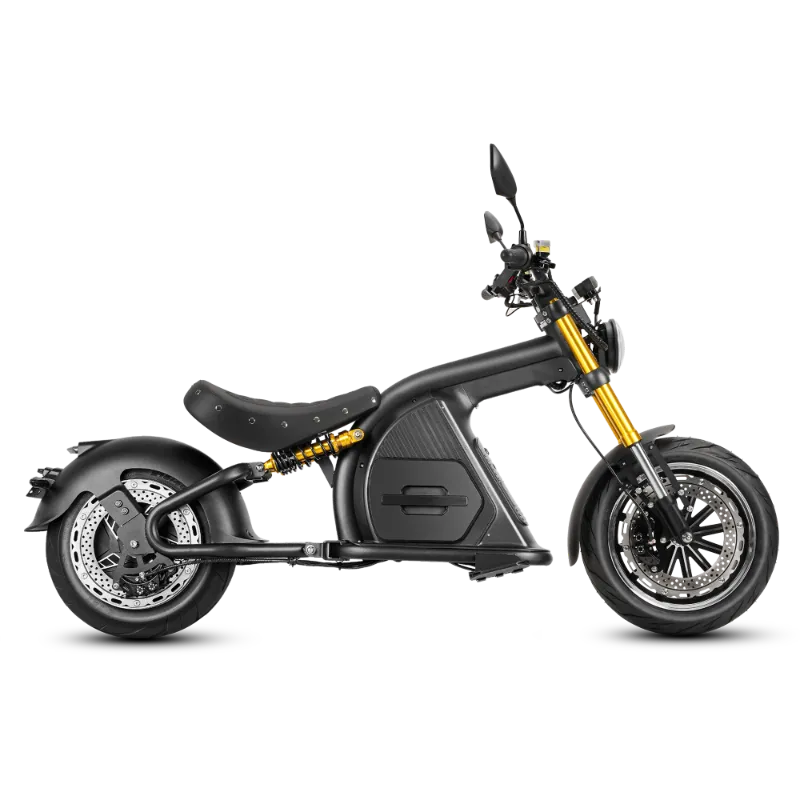 Eahora E-scooter Bad Boy M8S in black, electric chopper scooter with low-slung frame