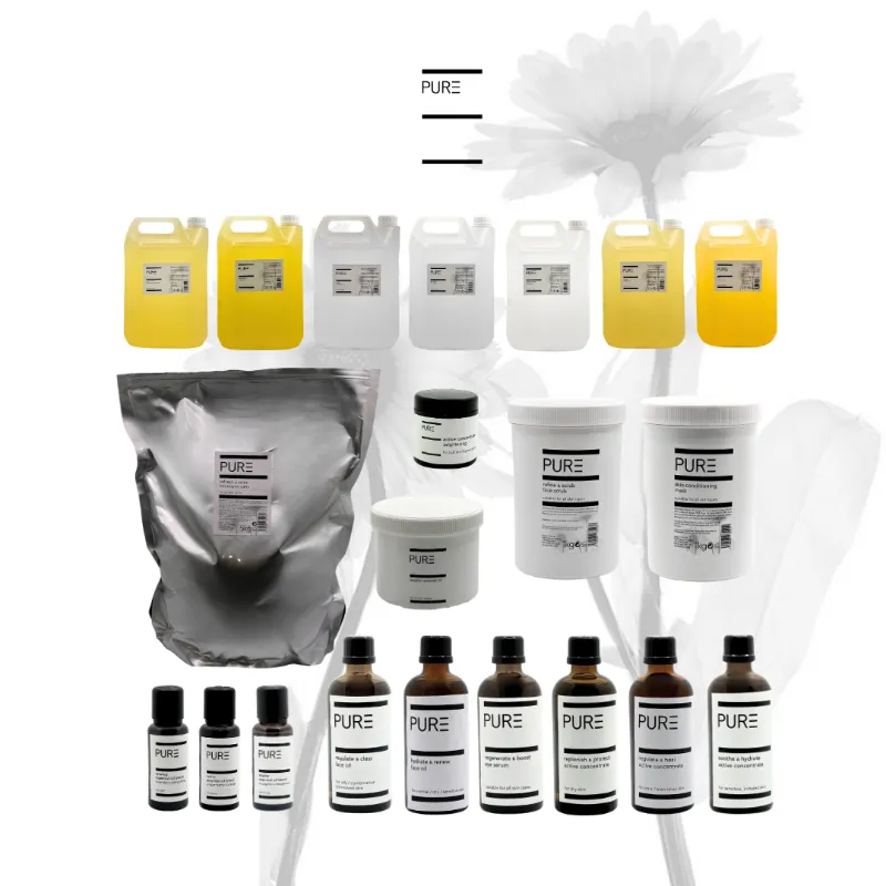 PURE Spa Skincare Professional Starter Pack (Large) displaying collection of skincare bottles and jars
