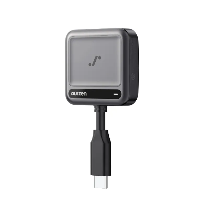 Aurzen CastPlay Pro Wireless USB-C Dongle for ZIP Projector plugged into a device