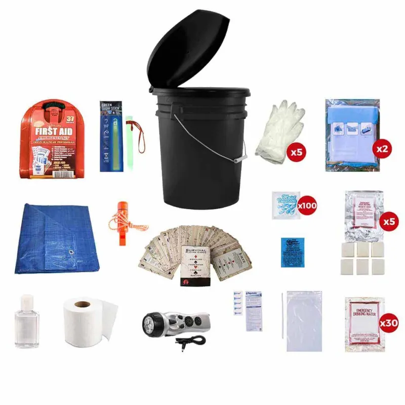 ViTAC Solutions Deluxe Classroom Lockdown Kit with emergency supplies and sanitation for 30 students