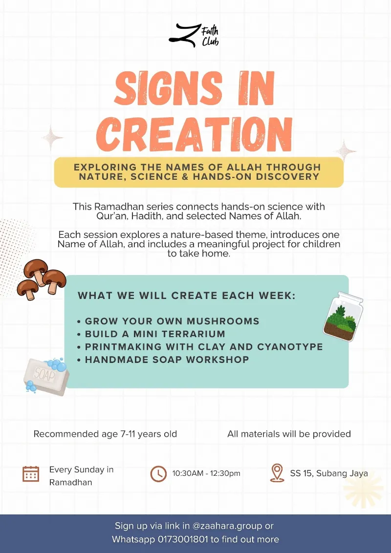 ZAAHARA Signs in Creation Ramadhan discovery series for children