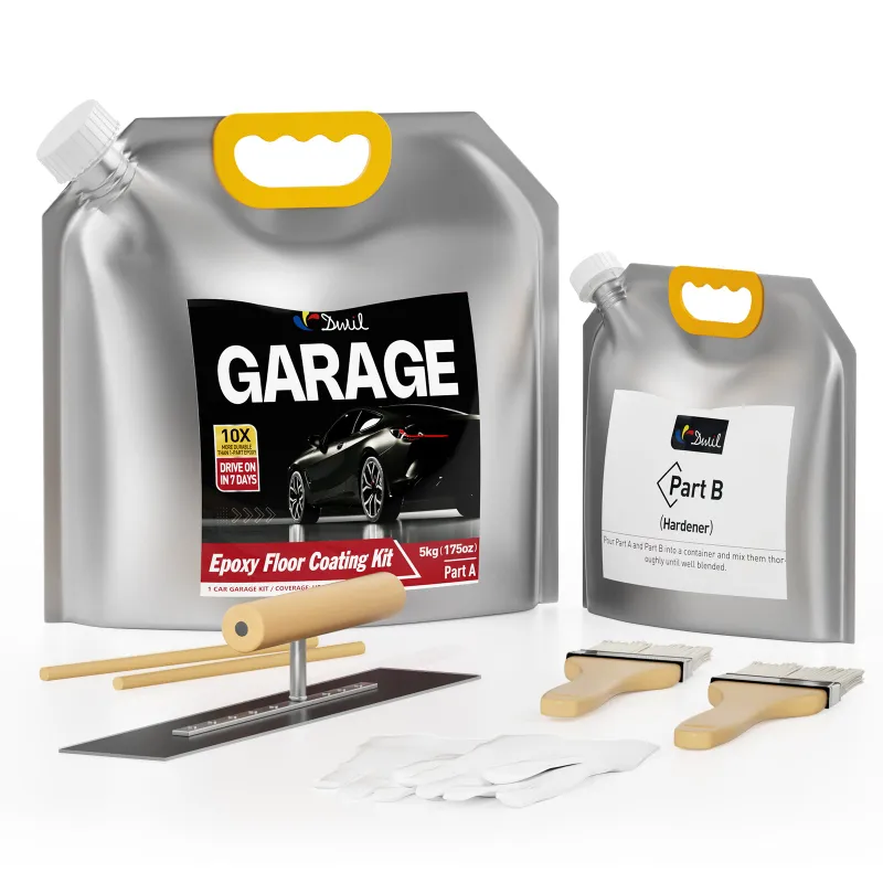 DWIL Paint 100% Solids Garage Floor Epoxy Kit – 1-Car Coverage in dark grey