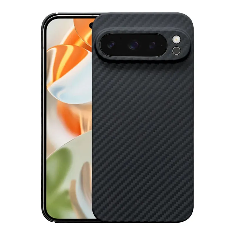 The Pixel Case Carbon Fiber Case For Pixel 9 with textured black finish