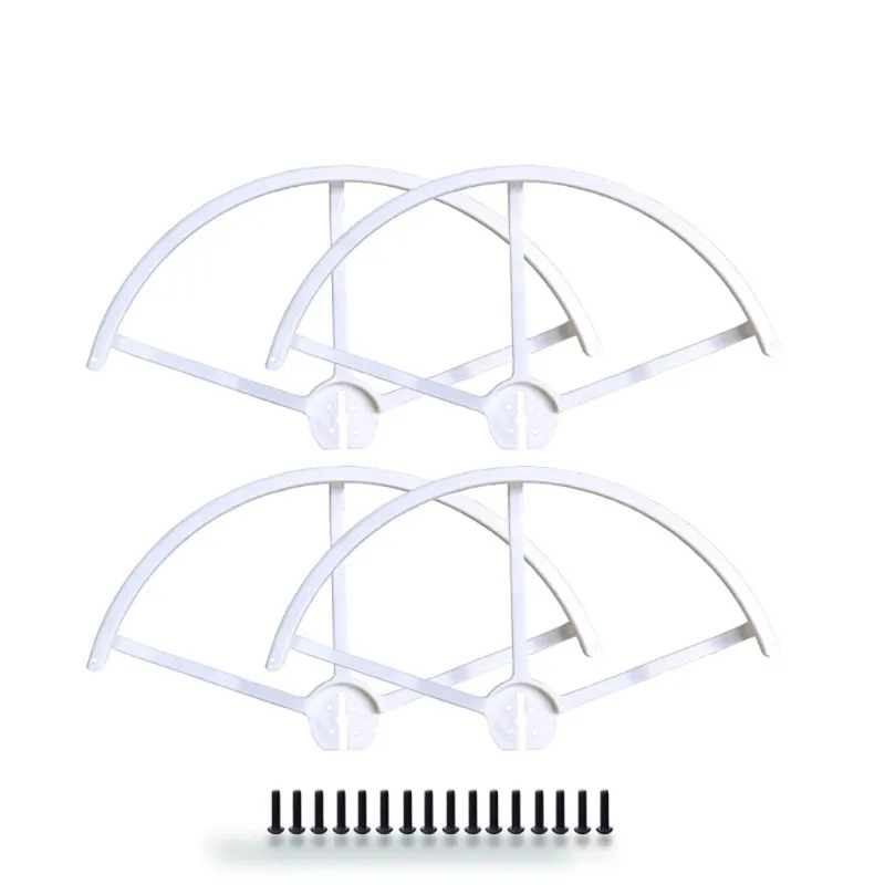 QWinOut 4PCS Propeller collision protection cover for 8 inch, four white circular prop guard rings with mounting hardware