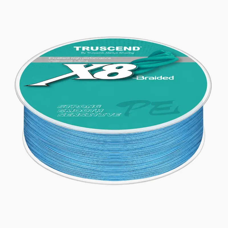 Truscend Fishing X8 Braided Fishing Line spool showing PE braid line for freshwater fishing