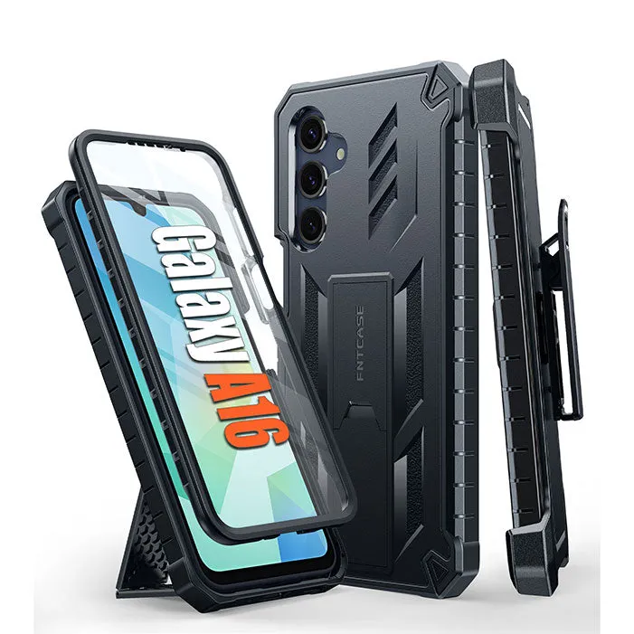 FNTCASE OFFICIAL Samsung Galaxy A16 5G rugged case with belt clip holster and kickstand