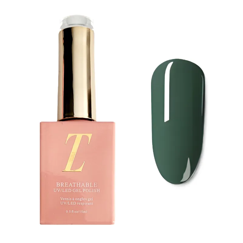 Tuesday in Love Boss Girl deep pine green halal UV gel nail polish bottle