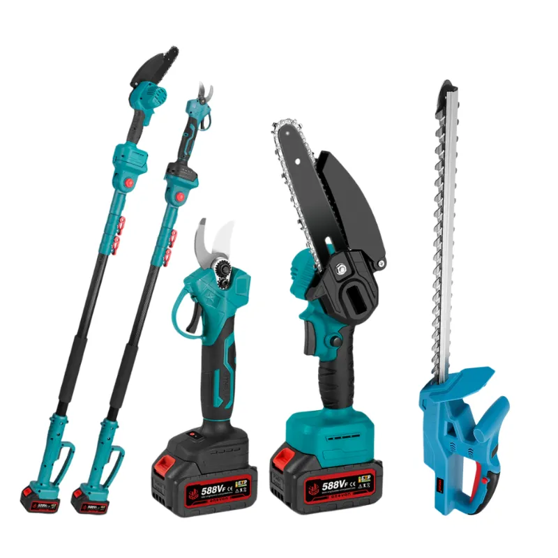 NewBeny cordless 20 inch hedge trimmer chainsaw pruning shears telescoping pole combo