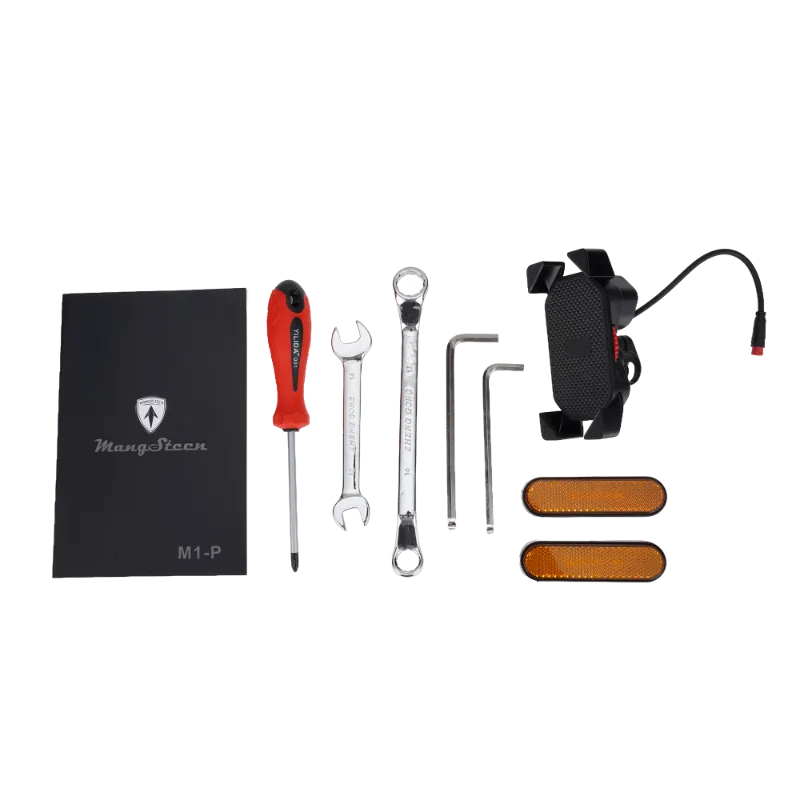 Eahora E-scooter M1P Plus Toolkit, tool bag with installation tools laid out for the camera