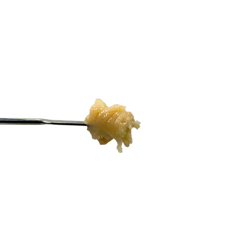 Hipuffy Bubblegum Runtz THCa Badder concentrate in container showing texture and consistency
