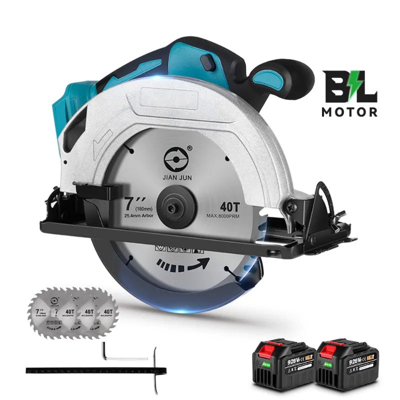 NewBeny 7 Inch 180mm Brushless Cordless Circular Saw, power saw with three cutting blades