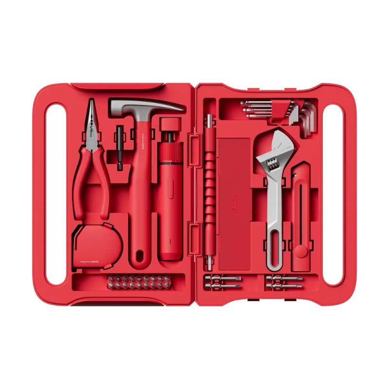 HOTO NEON RED Electric Screwdriver Tool Kit 40 pieces