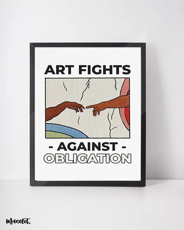 Muselot Art fights against obligation posters framed wall art
