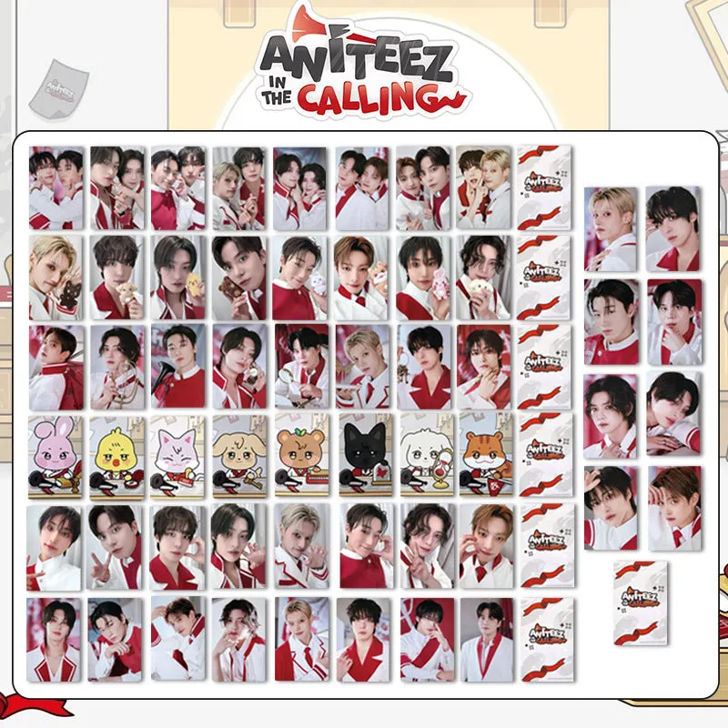 TTAesthetic ANITEEZ Photocard 8pcs spread of eight colorful character cards with vibrant printing