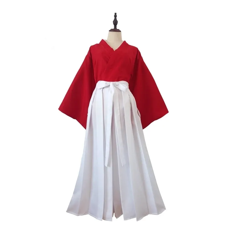Foxtume Red and White Hakama Set
