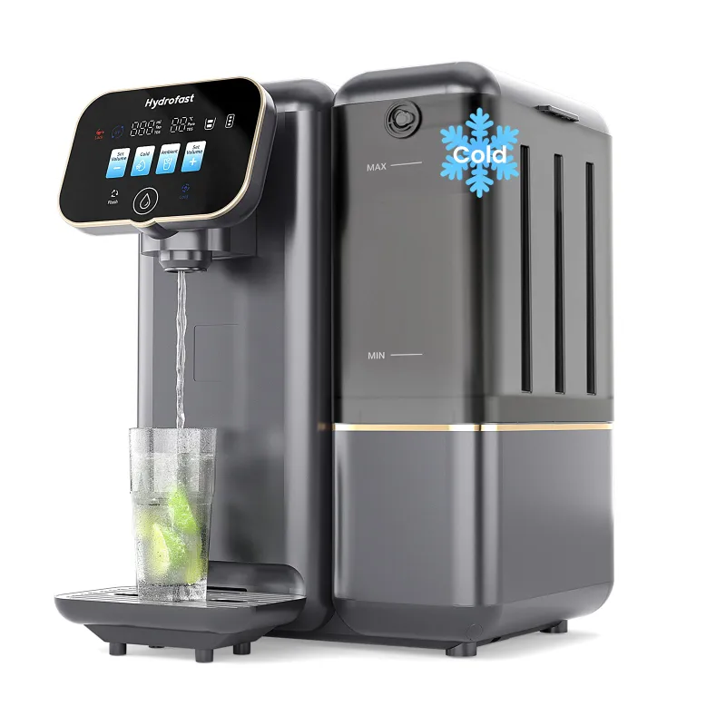 Hydrofast C100 Countertop RO Water Filter white unit with digital touchscreen display