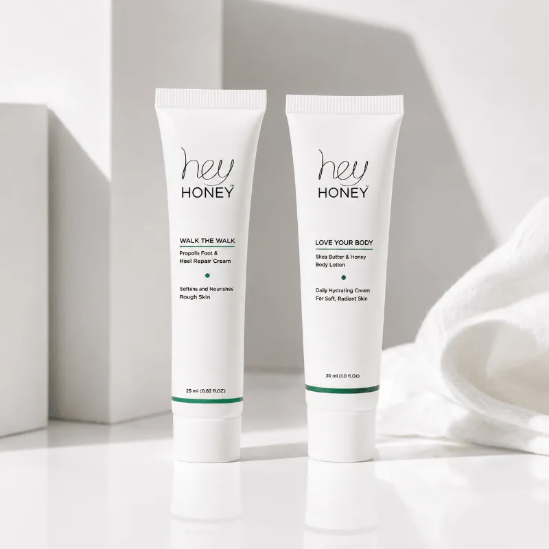 Hey Honey Walk The Walk and Love Your Body mini gift set with propolis foot cream
