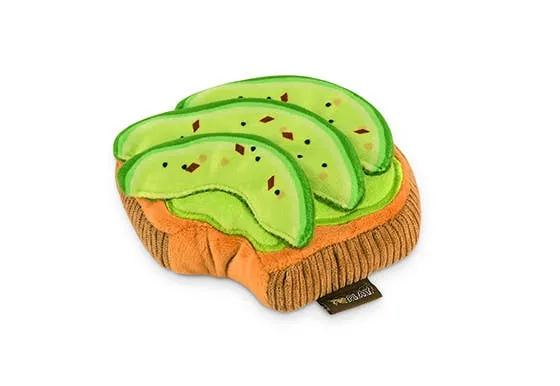 Found My Animal Barking Brunch Avo-doggo Toast plush dog toy shaped like avocado toast