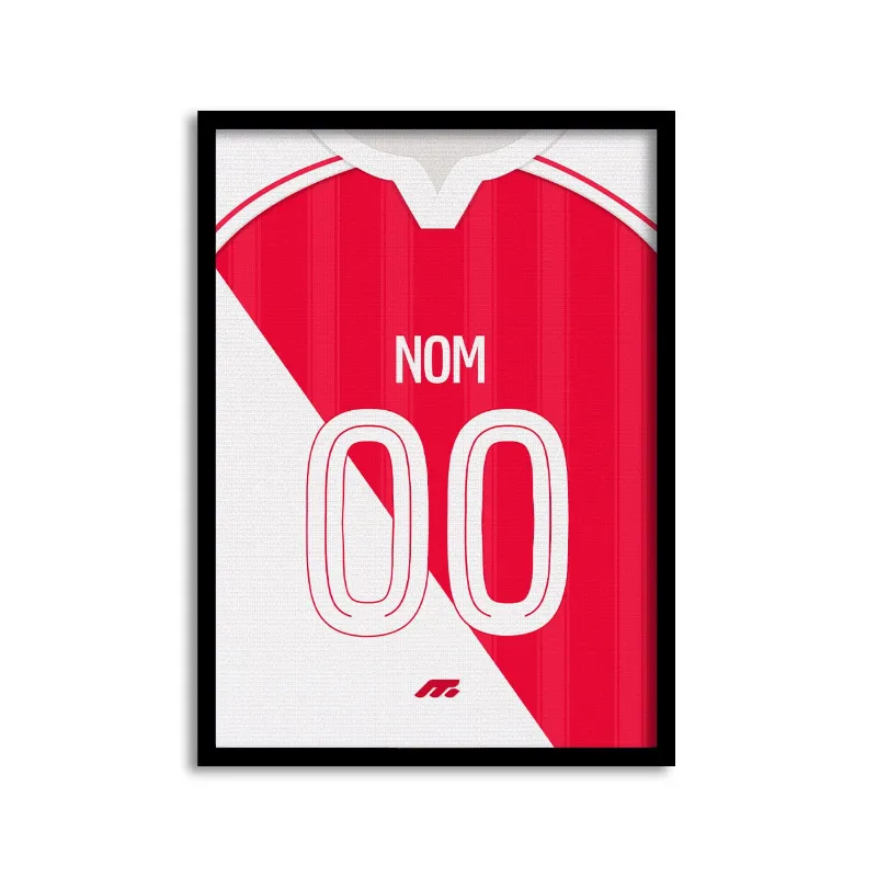 MYCASE FC AFFICHE MONACO - DOMICILE football home kit poster