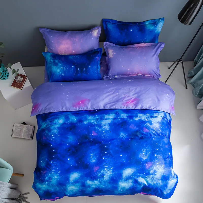 EBuycos 3-Piece Galaxy Sky Bedding Set Duvet Covers with pillowcases